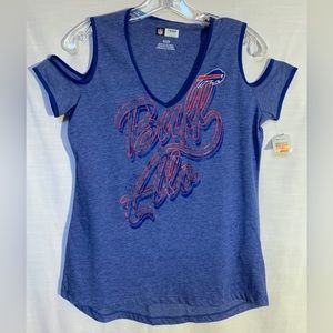 Buffalo Bills Cold Shoulder Top NWT Size Small